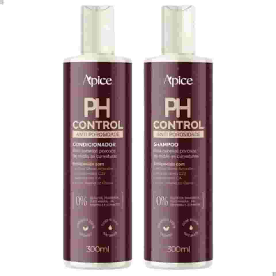kit Shampoo e Condicionador Ph Control Apice Cosmeticos Cabelos Ressecados Porosos Todas as Curvaturas Apse Cosmetics