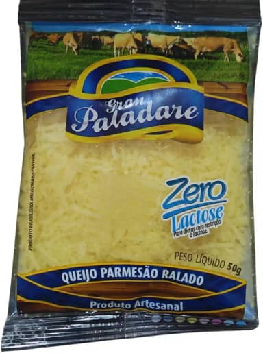 Kit 10 Unidades Queijo Parmes?o Ralado 50g Zero Lactose Gran Paladare