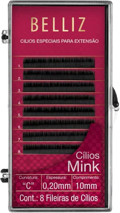 Belliz Cilios Para Alongamento Mink C 020 10mm