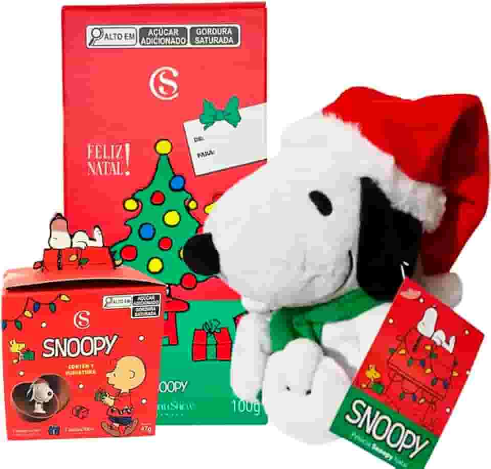 Kit Natalino Temático Chocolate Snopy Cacau Show