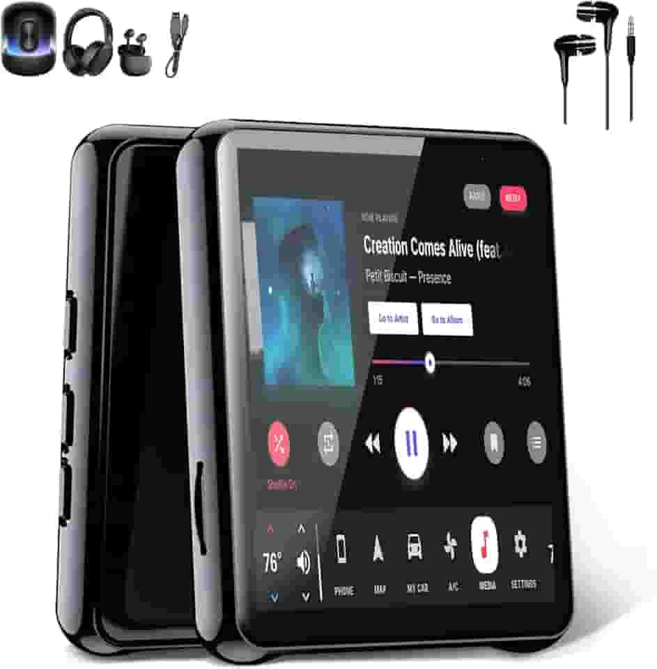 MP3 MP4 Player Music Player Bluetooth 5.0 Som sem Perdas Rádio FM Suporte Cartao de Memoria de Até 128 GB