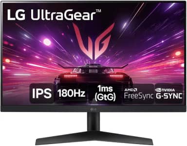 Monitor Gamer LG UltraGear 24' 24GS60F-B IPS Full HD 180Hz 1ms (GtG) NVIDIA® G-SYNC® AMD FreeSync™ HDR10 sRGB 99% HDMI DisplayPort