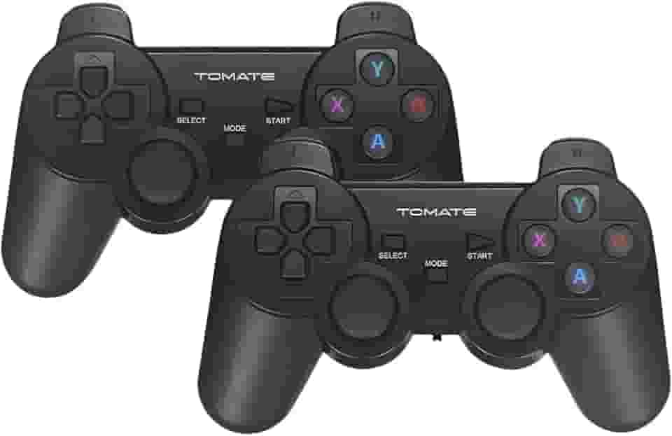 Kit 2 Controles Wireless sem Fio 2.4G com Alcance Até 10 Metros para PC TV e Jogos com Recepctor USB