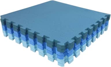 Kit 8 Tatame Tapete Loja da Maria EVA 50x50x2cm 20mm Tons de Azul