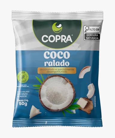 Coco Ralado Fino Puro sem Sacarose - 50grs