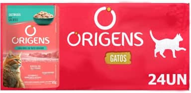 Ração Úmida Origens Sachê Gatos Castrados Salmão 85g 18 Unidades