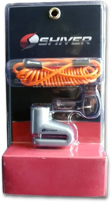 Shiver Cadeado para Disco de Freio de Moto com Lembrete Pino 5,5 mm + Bolsa