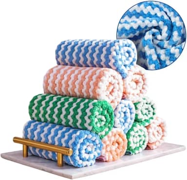 Kit Flanelas de Microfibra Multiuso Panos Reutilizáveis 25x25cm Alta Absorção Ideal para Casa, Cozinha, Banheiro e Automotivo (KIT COM 10 PANOS)