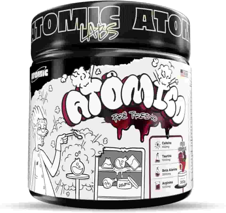 Pré-Treino Atômico 300g (60 Doses) Atomic Labs Original – Suplemento Pré Treino Academia – Green Apple, Mango Loko ou Frutas Vermelhas (300g, Frutas vermelhas)
