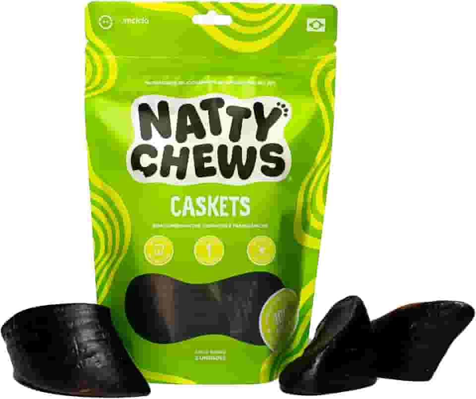Casco Bovino Natural Para Cães Natty Chews Caskets - 3 Unidades