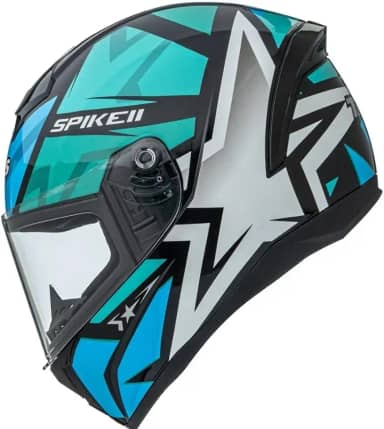Capacete Moto Masculino Feminino Peels Spike 2 1ST Verde Agua Brilhante