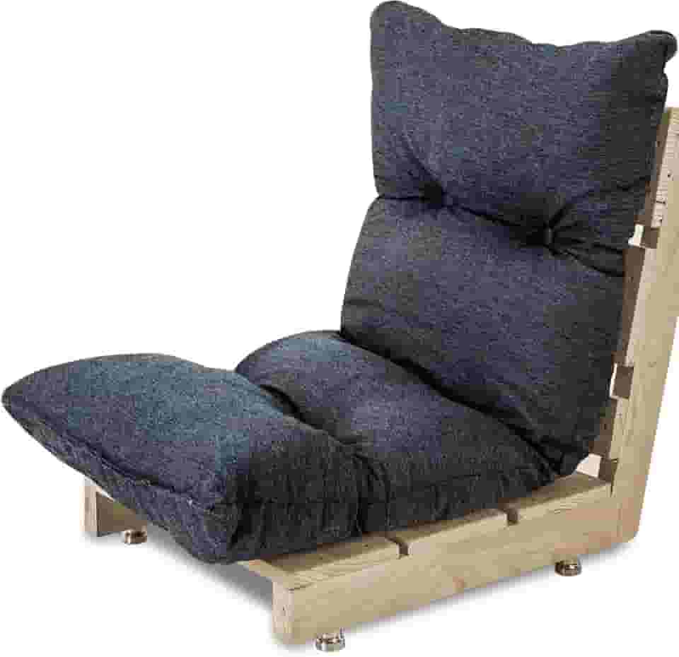 Futon Dobrável de Espuma Solteiro Azul 120x60cm - BF Colchões…