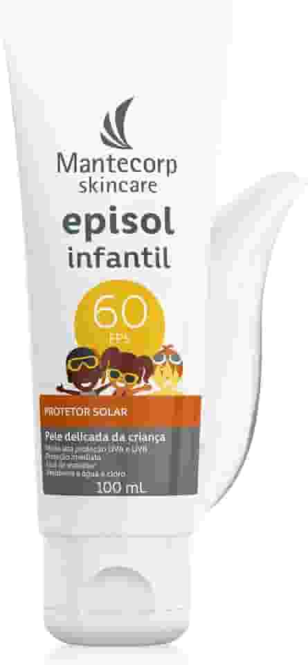 Protetor Solar Corpo e Rosto Episol Infantil Fps 60 – 100ml – Textura Suave – Ajuda a Proteger a Pele Delicada das Crianças – Mantecorp