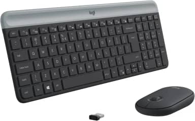 Combo Teclado e Mouse sem fio Logitech MK470 com Design Slim, Digitação e Clique Silencioso, Mouse Ambidestro, Conexão USB e Pilhas Inclusas - Grafite