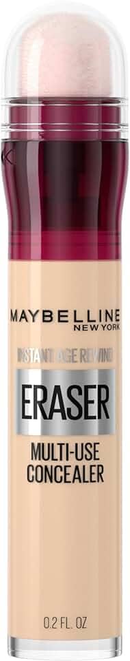 Maybelline NY Instant Age Rewind Corretivo Líquido, Multiuso que Corrige Olheiras e Linhas Finas, Contorna e Ilumina, Alta Cobertura e Fórmula Vegana, Cor 100 Ivory, 6ml