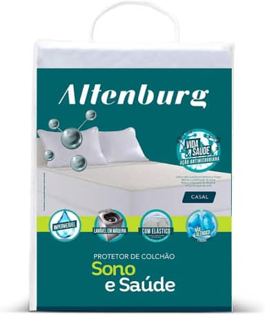 Protetor Colchão c/Elástico Imp. Sono e Saúde - Branco - Casal