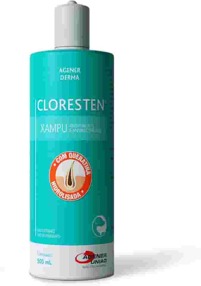 Shampoo Cloresten Antifúngico E Antibacteriano De 500ml