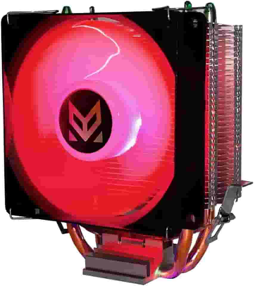 Cooler CPU Intel LGA X99 X79 Xeon LGA 2011 v3 LED RGB Gamer Ryzen Am4 Am3 120mm 775 115x 1200 1366 1700 (Vermelho)
