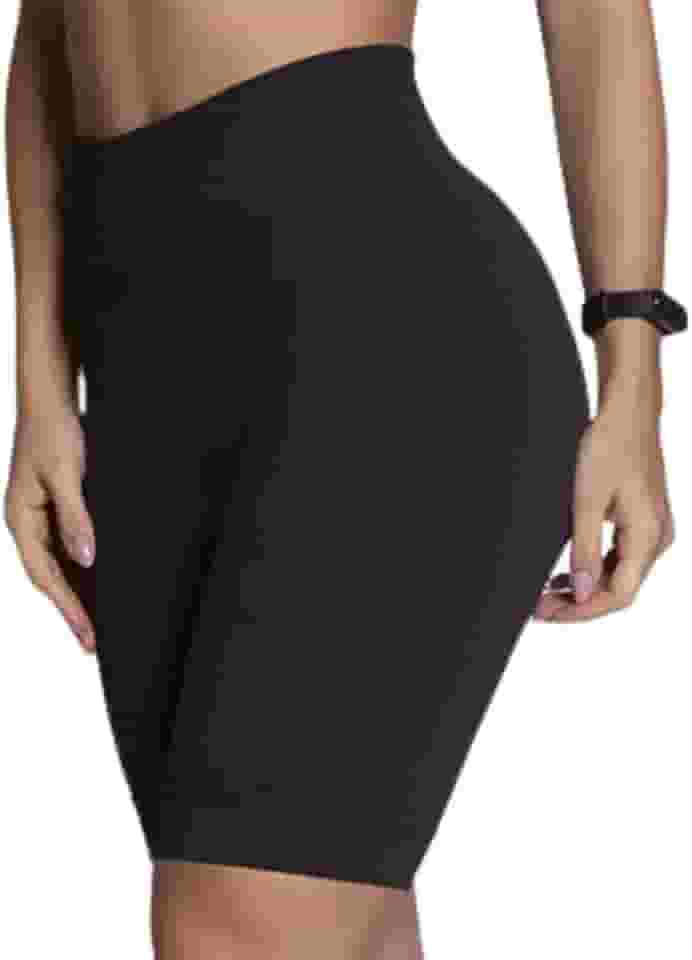 Bermuda Academia Feminina Zero Transparência Sem Costura Cós Alto Poliamida Selene