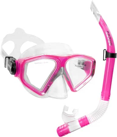 Kit de Mergulho Cetus New Parma Fun, Máscara e Snorkel, Azul