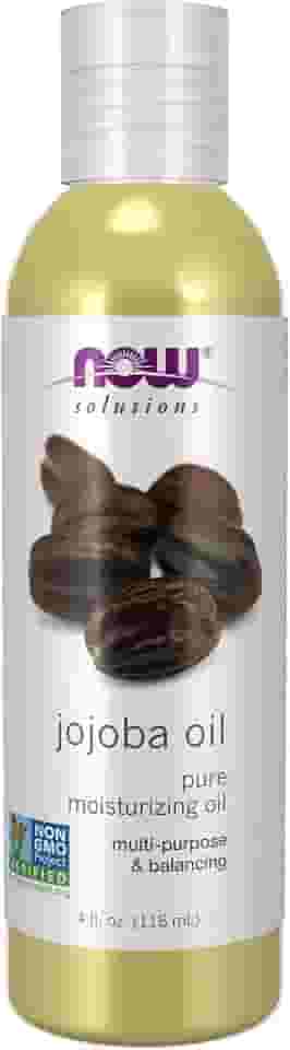 Agora soluções, óleo de jojoba, 100% puro hidratante e óleo multiuso para rosto, cabelo e corpo, 4 onças