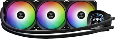 Water Cooler Gamdias GL 360 Digital Preto ARGB Intel LGA20XX,1851, 1700, 1151, 1150, 1155, 1156, 1200 / AMD AM5, AM4, AM3