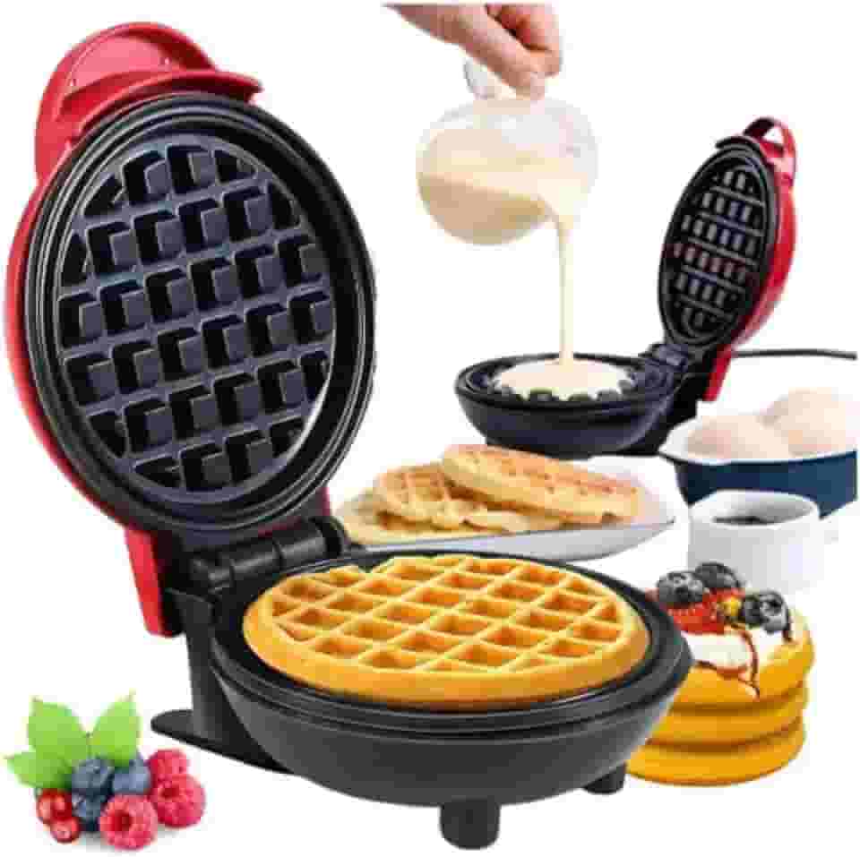 Máquina de Waffles Pequena 110v - Prática e Simples de Operar, Perfeita para um Café da Manhã Ágil, Superfície Antiaderente e Prepara em Poucos Minutos, Ideal para Lanches e Doces Artesanais - Premium