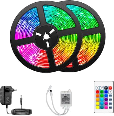 Fita Led 10 Metros Colorida Rgb 5050 Piscina Sanca Fachada Gamer Acompanha Fonte