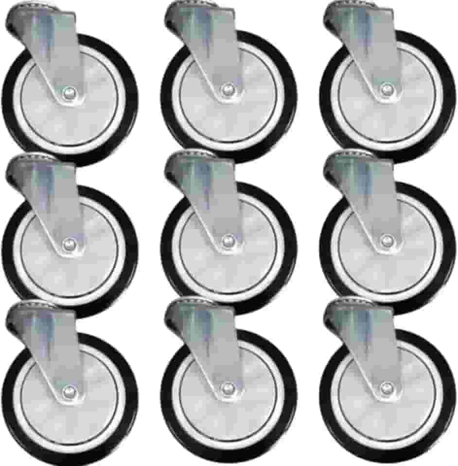 Rodízio Giratório para Carrinho de Supermercado, Kit Com 10 Unidades, Roda 412