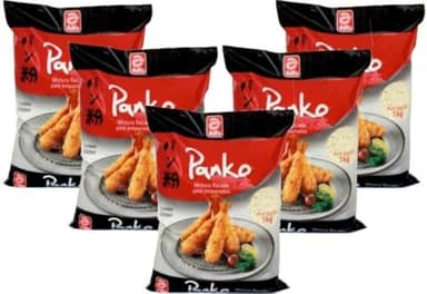 Kit Farinha Flocada para Empanar Panko 5 Unidades 1kg