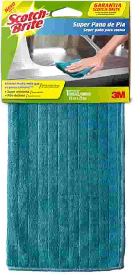 3M, Super Pano de Pia Scotch-Brite, Para Limpeza, Lavável e Reutilizável, Azul, 1 unidade
