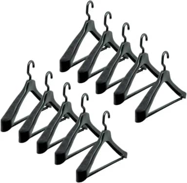 Sufe - Cabide de Terno Anatômico Giratório Preto - 10 unidades