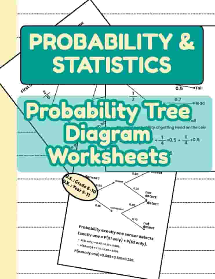 Probability & Statistics: Probability Tree Diagram Worksheets: for Students and Teachers | Learn Compound & Conditional Probability Step-by-Step