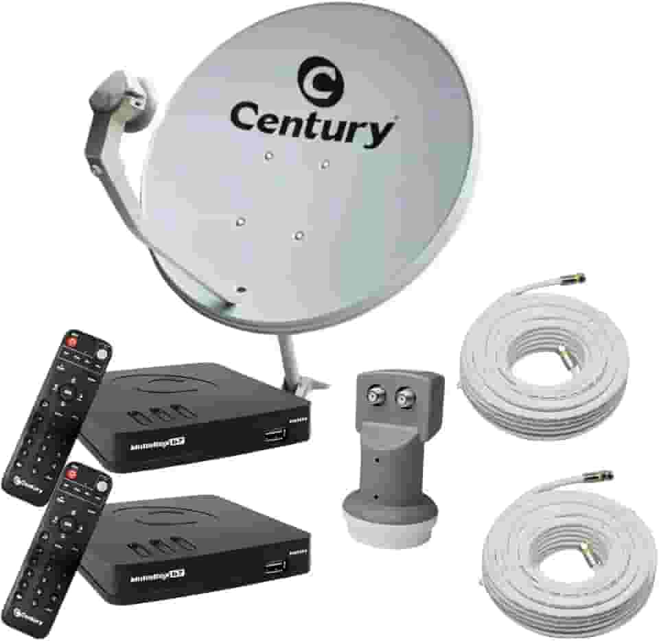 Kit Antena - Receptor Digital Midiabox Lnbf Duplo Cabo 110v/220v