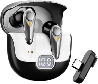 Basike Fone de Ouvido Gamer Sem Fio Bluetooth 5.4, Headset 2.4GHz com Baixa Latência 30ms, Mic ENC, Display LED, Receptor Type-C – PS5/4, Switch, PC, Steam Deck e VR – Preto