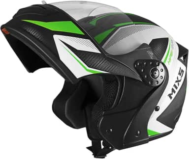 Capacete Escamoteável Mixs Gladiator Neo 62 Verde