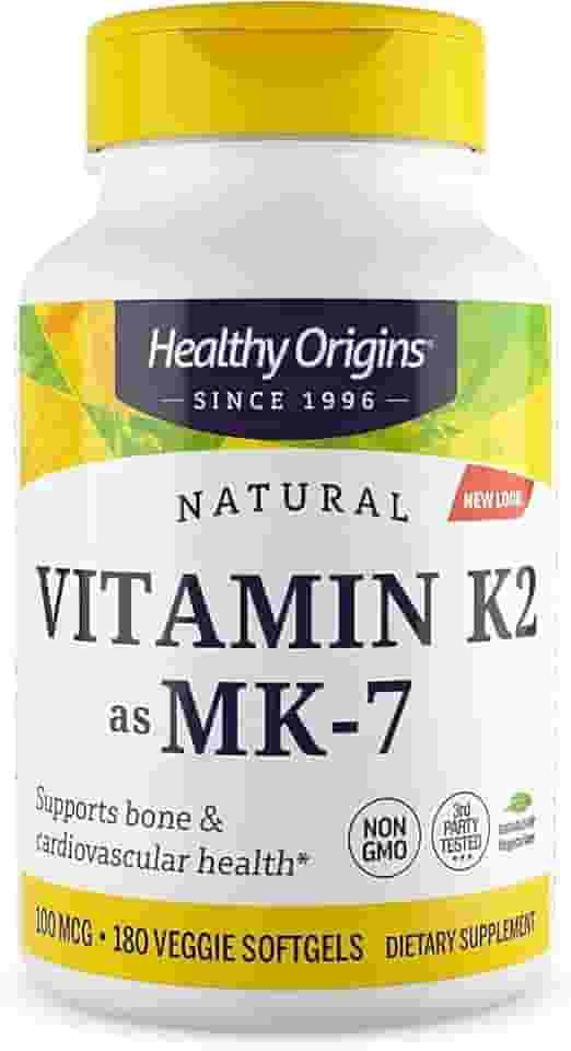 Vitamina K2 MK7 100 mcg 180 Vgels Importad - Healthy Origins