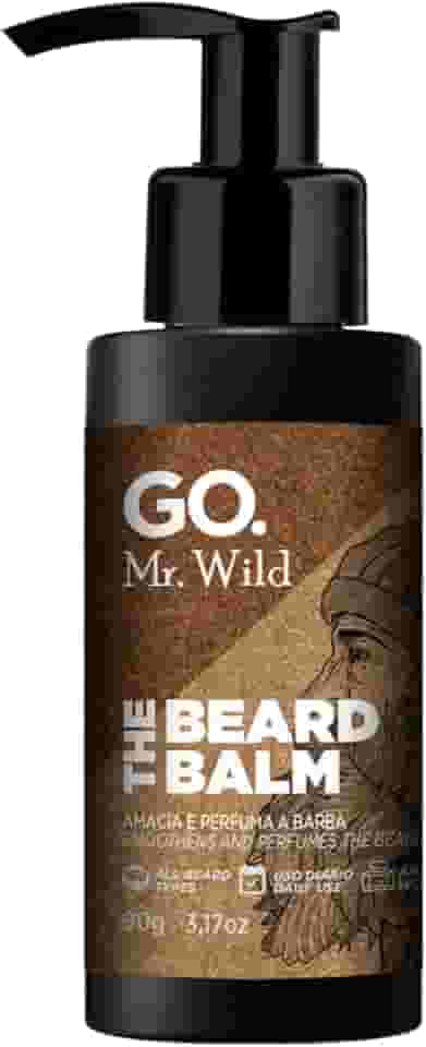 Balm de barba GO Mr Wild, hidrata, amacia e perfuma os fios, fragrância amadeirada fresh, vegano, GO Man