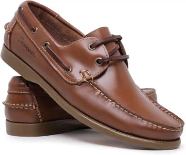 Sapato Mocassim Dockside Clássico em Couro Calça Facil Masculino
