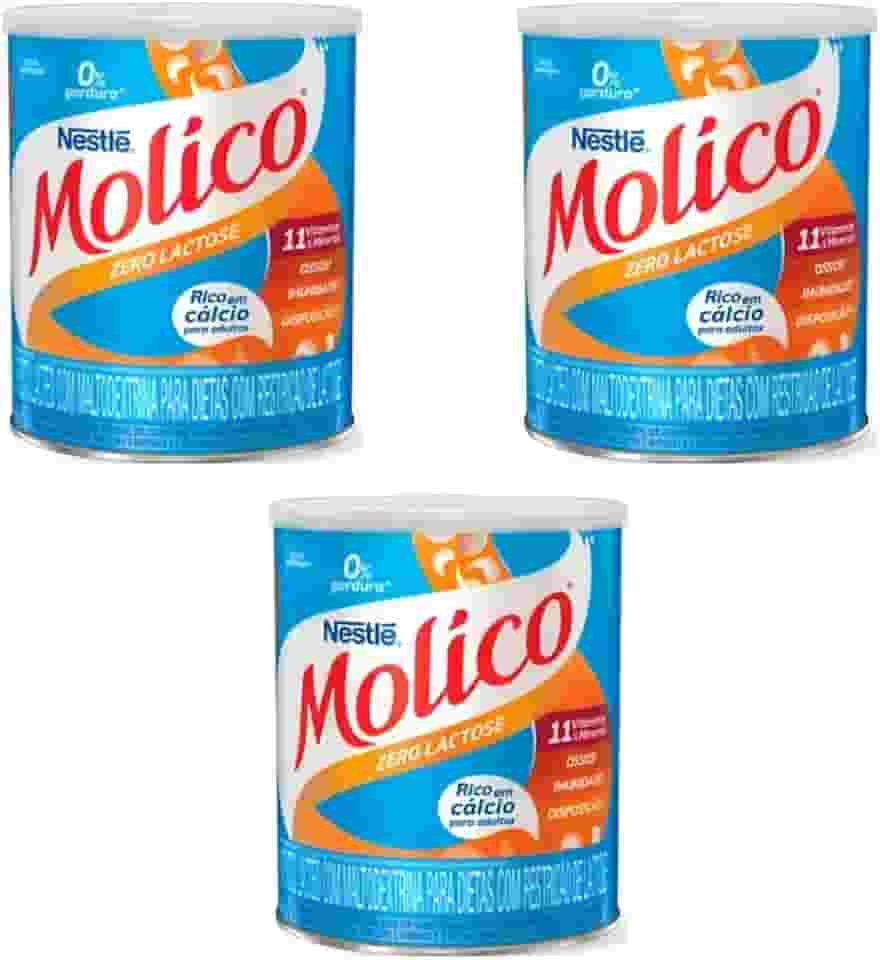 Molico Zero Lactose, Leite em Pó Desnatado, Rico em Cálcio, 11 Vitaminas e Minerais, 260g