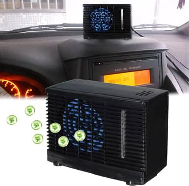 Condicionador de Ar Portátil do Carro, Tipo Universal do Alojamento ABS 12V 3A Máquina Refrigerando Carro para Cenas Exteriores (Preto)