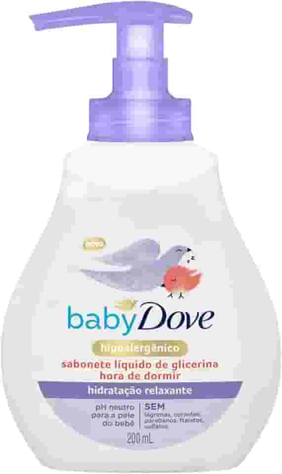Sabonete Líquido de Glicerina Hidratação Relaxante Dove Baby Hora de Dormir Frasco 200ml, Baby Dove