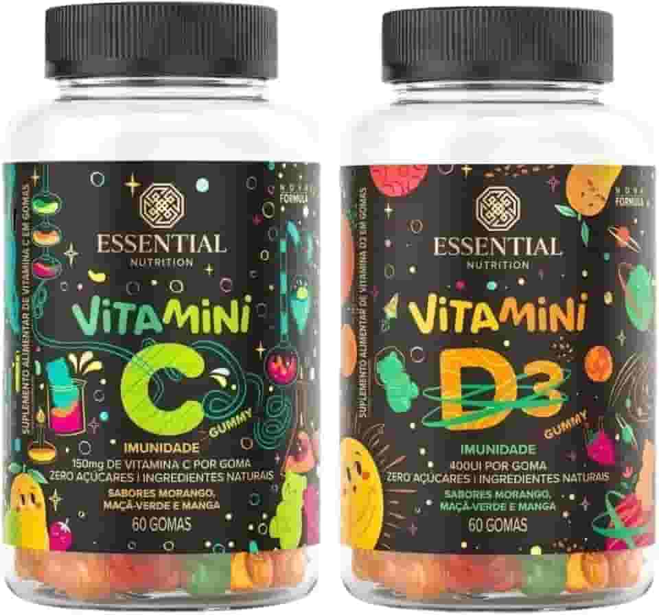 Kit Vitaminas Infantil C e D Gummy - Essential Nutrition