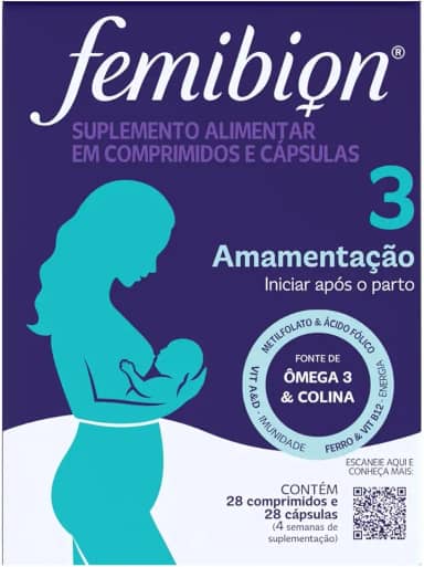 Multivitamínico Femibion 3 para Amamentação 28 Comprimidos e 28 Cápsulas, Femibion