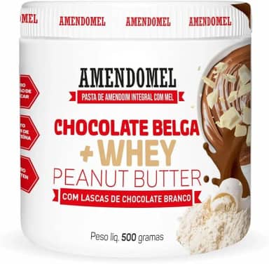 Pasta de amendoim - 500g Chocolate Belga Whey - AmendoMel