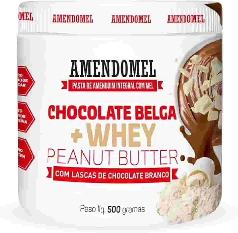 Pasta de amendoim - 500g Chocolate Belga Whey - AmendoMel