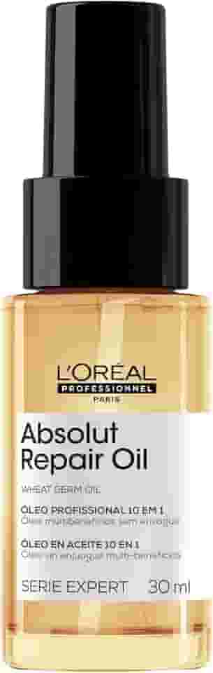 L'Oréal Professionnel Óleo 10 em 1 Absolut Repair | Multi-benefícios para cabelos secos e danificados | Repara e Promove Brilho | Com Gold Quinoa e Proteínas