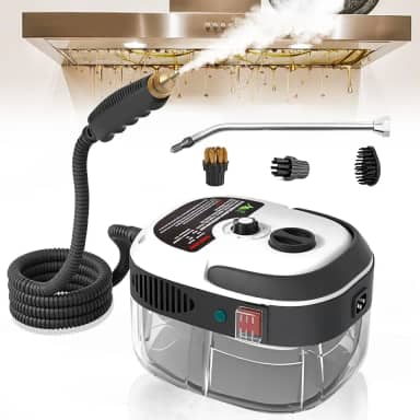 Limpador a Vapor, Higienizador a Vapor Pressurizado de Alta Temperatura 220V, Vaporeto de Limpeza Portátil 2500W, Aquecimento Rápido em 10 Segundos, Vem com 3 Cabeças de Escova