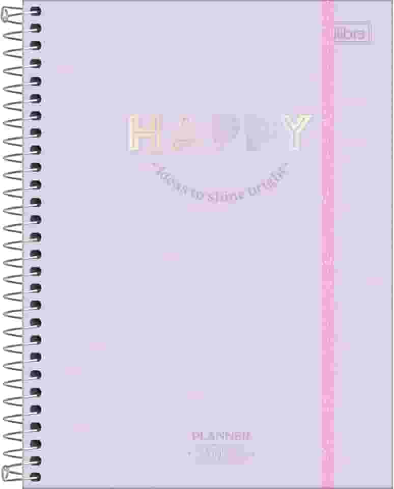 Tilibra - Planner Espiral 17,7 x 24 cm Happy 90 G 2026 - Lilás