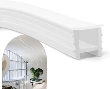 Perfil 5m Embutir 12x12mm Flexível Silicone Para Fita Led